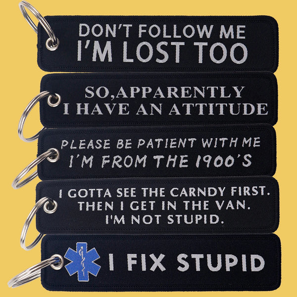 Please Be Patient with Me I’m From the 1900s 2.0 Embroidered Keyring Keychain