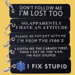 Please Be Patient with Me I’m From the 1900s 2.0 Embroidered Keyring Keychain