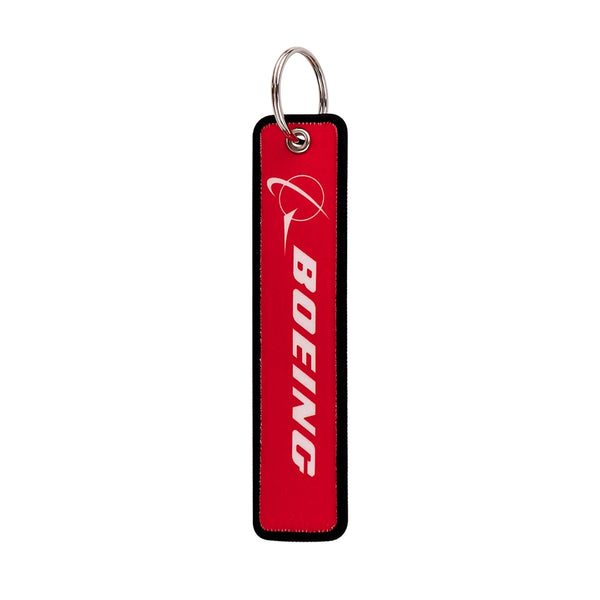 Aviation Aircraft 'Boeing Co' Embroidered Keyring Keychain