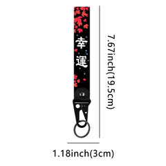 Koi 'Red Colored Carp' Wrist Lanyard Keyring Clip Keychain