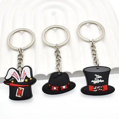 Magician Hat 'Trick Card' Acrylic Keyring Keychain