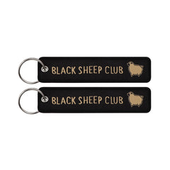 Black Sheep Club Embroidered Keyring Keychain
