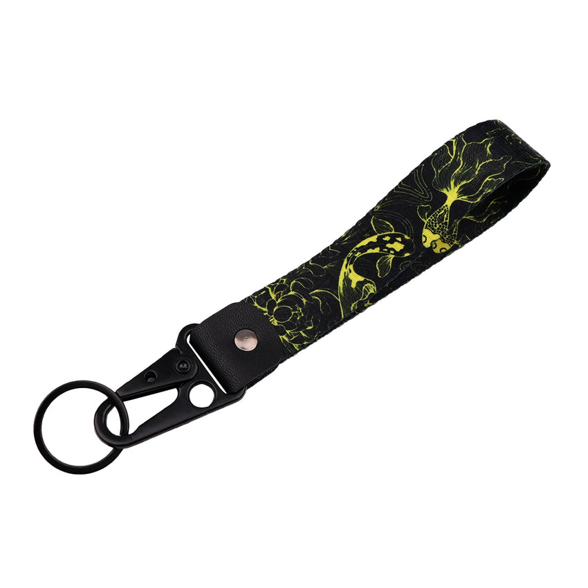 Golden Koi Wrist Lanyard Keyring Clip Keychain