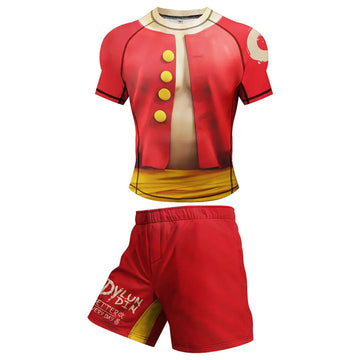 One Piece 'Luffy | Pirate King' Short Sleeve Compression Rashguard Set