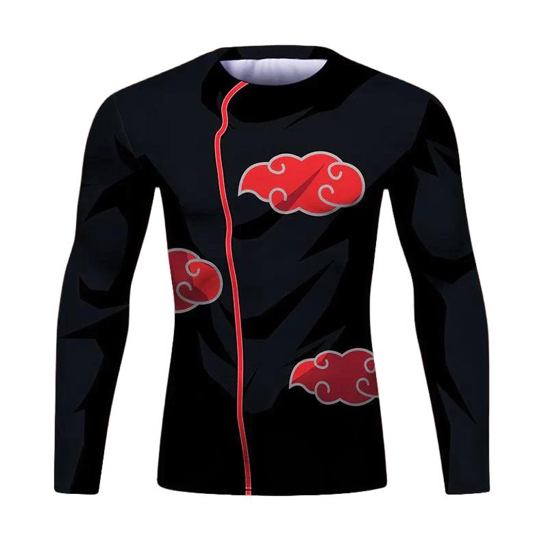 BJJ Rash Guard Naruto Akatsuki Elite Long Sleeve Compression Rash Guard