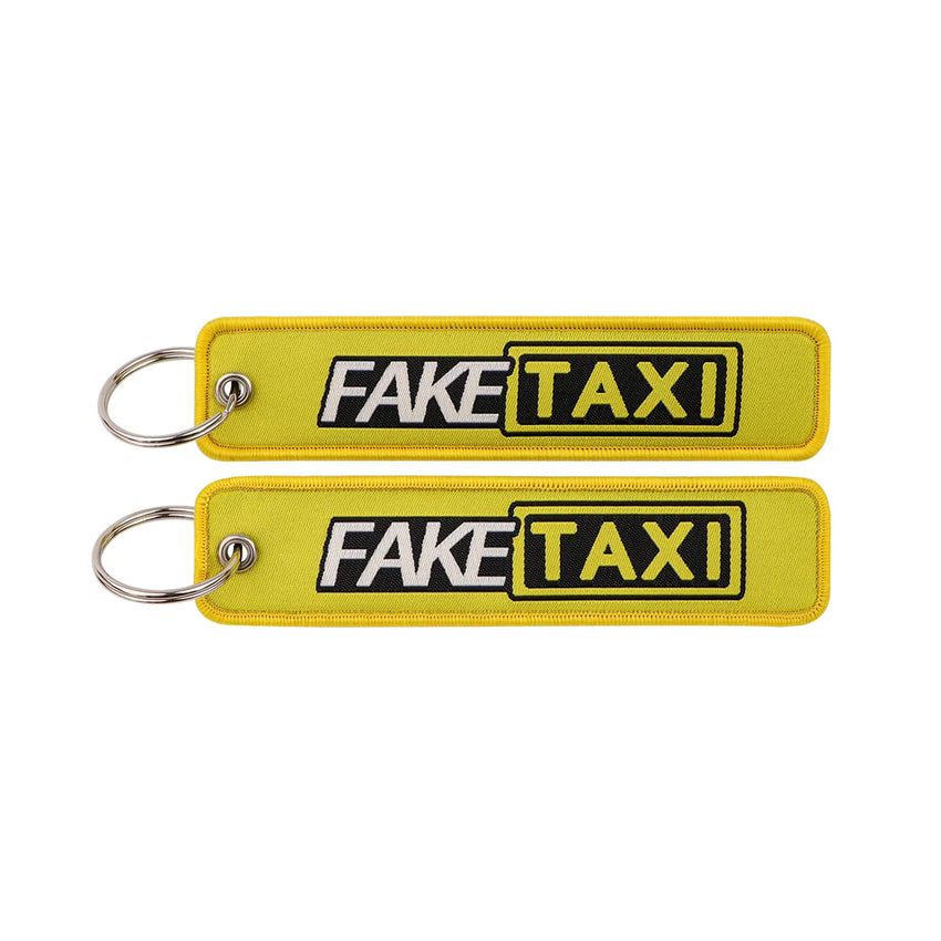 Fake Taxi Embroidered Keyring Keychain