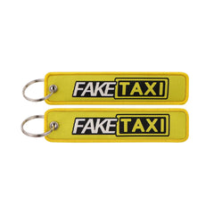 Fake Taxi Embroidered Keyring Keychain