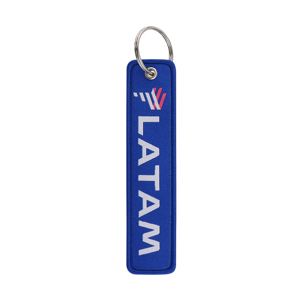 Airline Tag 'LATAM Airlines' Embroidered Keyring Keychain