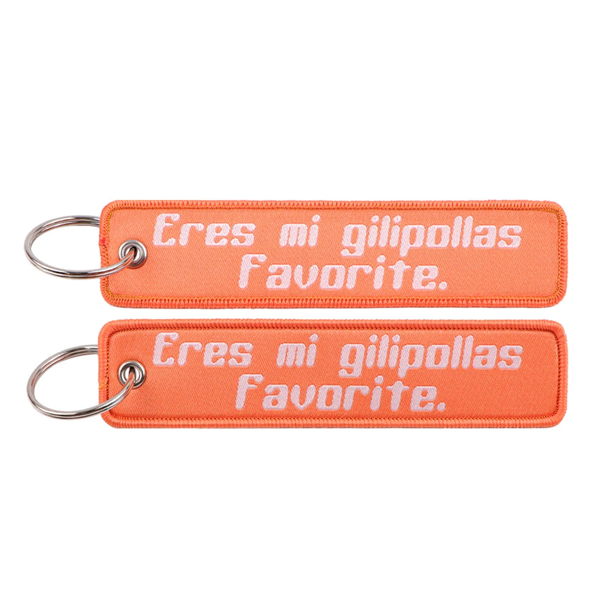 You Are My Favorite Idiot Embroidered Keyring Keychain