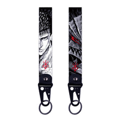 Berserk 'Guts Black Swordsman' Wrist Lanyard Keyring Clip Keychain
