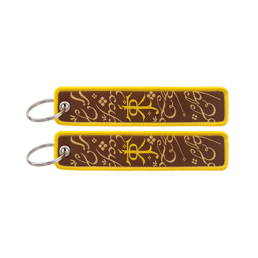Tolkein-Inspired Embroidered Keyring Keychain
