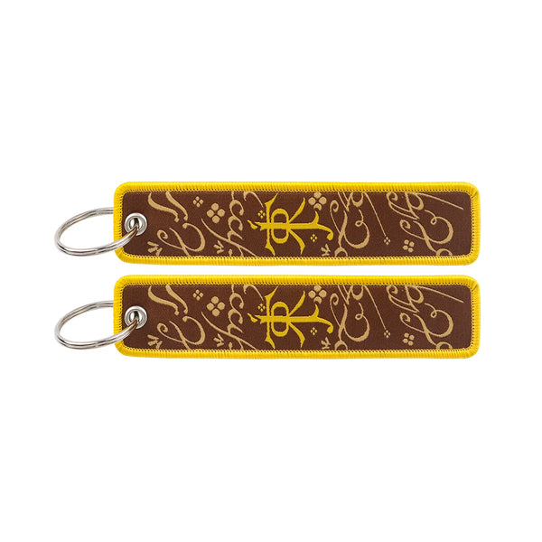Tolkein-Inspired Embroidered Keyring Keychain