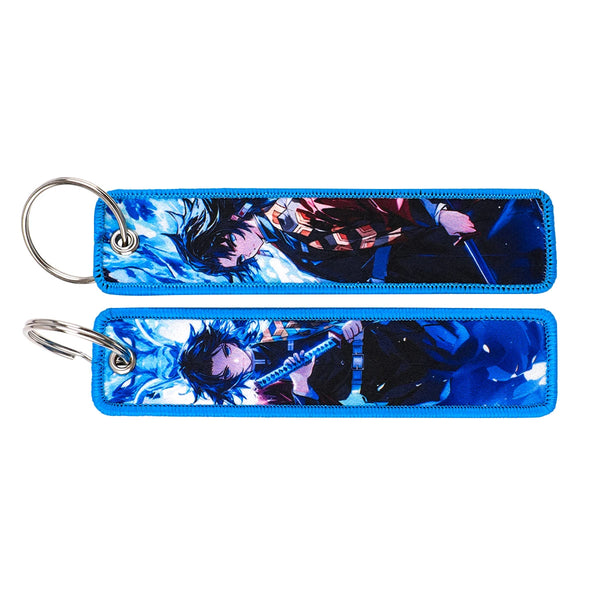 Demon Slayer ’Giyu' Embroidered Keyring Keychain