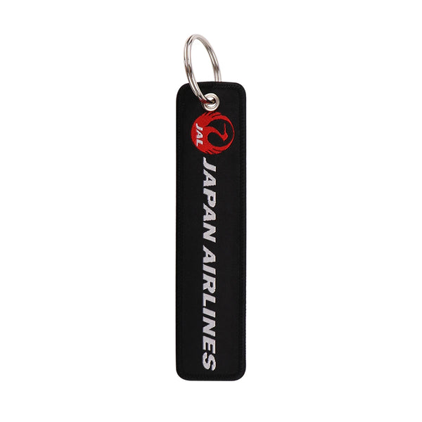 Airline Tag 'Japan Airlines' Embroidered Keyring Keychain