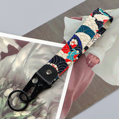 Floral Art 'Starry Sky' Wrist Lanyard Keyring Clip Keychain