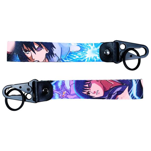 Naruto 'Sasuke |Sharingan  Eye' Wrist Lanyard Keyring Clip Keychain