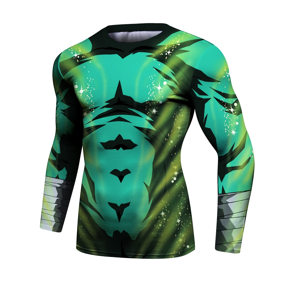 BJJ Rash Guard Naruto Rock Lee 2.0 Elite Long Sleeve Compression Rash Guard