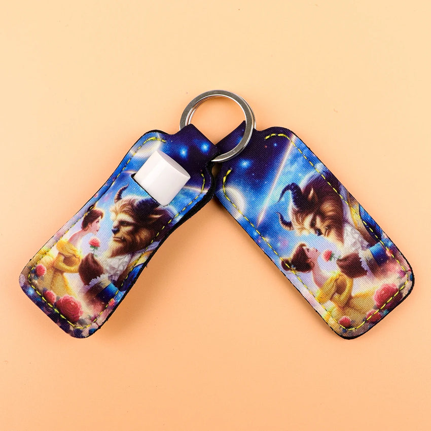 Beauty and the Beast 'Lovers in the Night' Lipstick Holder Keychain