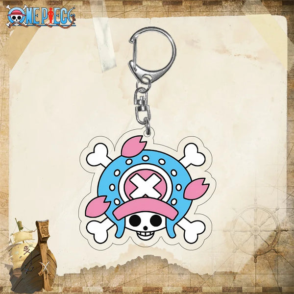 One Piece Chopper Pirate Skull Head Acrylic Keyring Keychain
