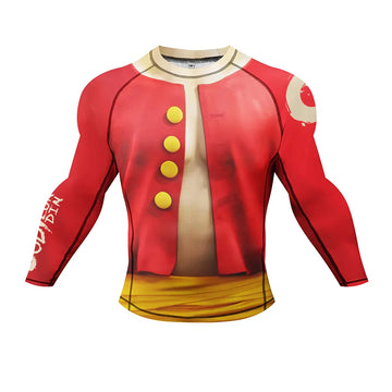 One Piece 'Luffy | Pirate King' Long Sleeve Compression Rashguard