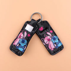 Lilo and Stitch ‘Stitch and Ange Heartsl' Lipstick Holder Keychain