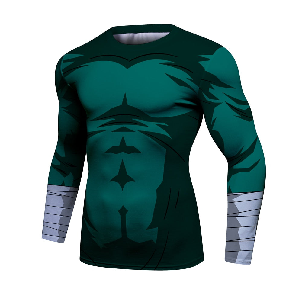 Naruto 'Rock Lee' Elite BJJ Rash Guard Long Sleeve Compression Rash Guard