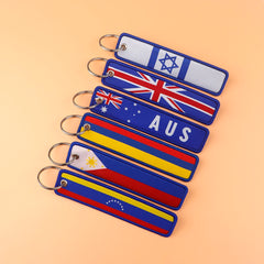 National Flag 'Jamaica' Embroidered Keyring Keychain