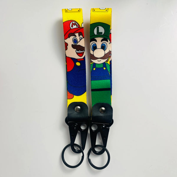 Super Mario Bros 'Mario and Luigi' Wrist Lanyard Keyring Clip Keychain
