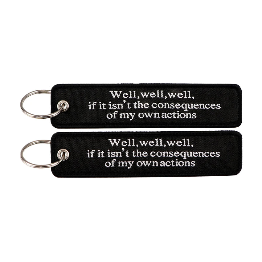 Well Well Well Embroidered Keyring Keychain