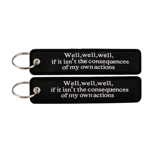 Well Well Well Embroidered Keyring Keychain