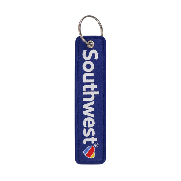 Airline Tag 'Southwest' Embroidered Keyring Keychain