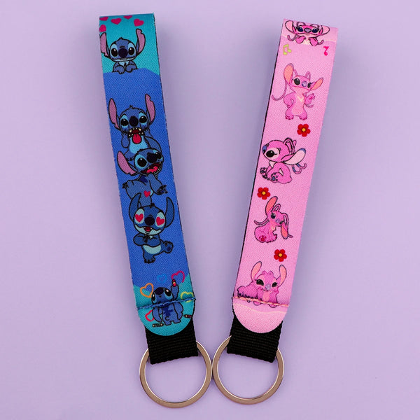 Lilo & Stitch ‘Angel' Wrist Lanyard Keyring Clip Keychain