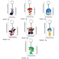Inside Out Anxiety Glitter Star Acrylic Keyring Keychain