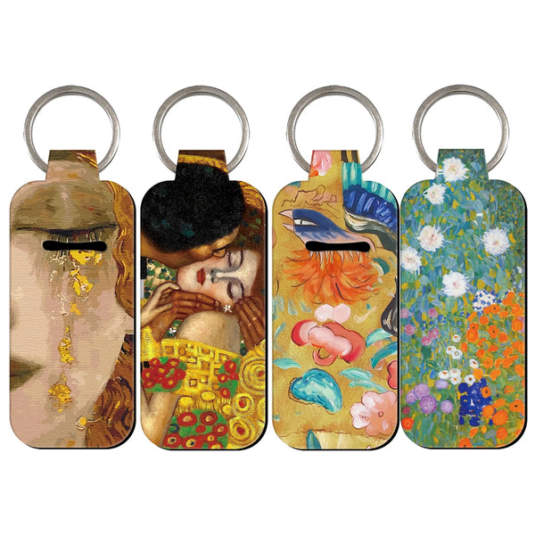 Art Painting Lipstick Holder Keychain