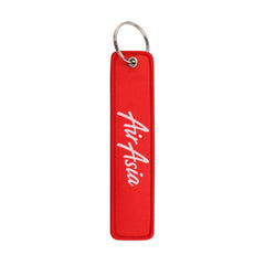 Airline Tag 'Air Asia' Embroidered Keyring Keychain