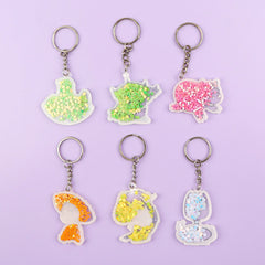 Monsters Inc Boo Glitter Star Acrylic Keyring Keychain