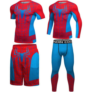 Men's Spider Man 'OG Web Slinger' Compression Rashguard Set