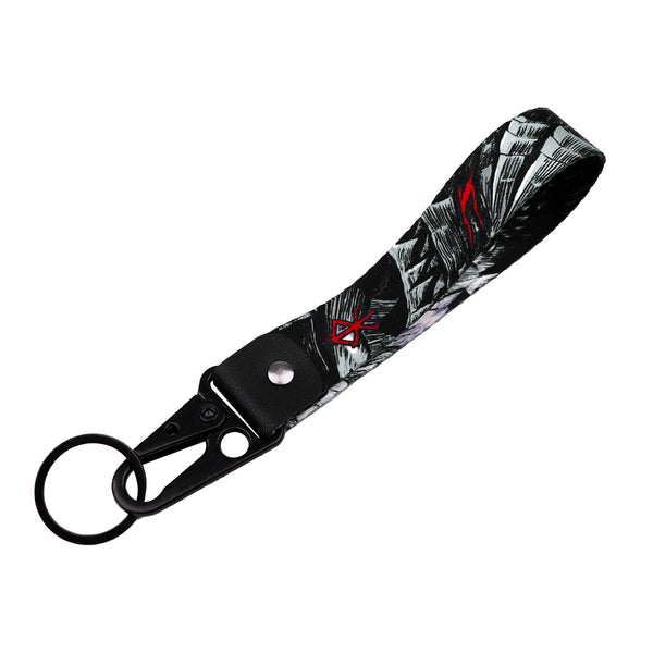 Berserk 'Guts Black Swordsman' Wrist Lanyard Keyring Clip Keychain
