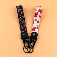 Berry Pink Wrist Lanyard Keyring Clip Keychain