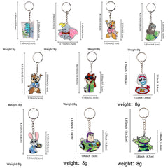 Monsters Inc Boo Glitter Star Acrylic Keyring Keychain