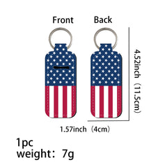 Flags of America Lipstick Holder Keychain