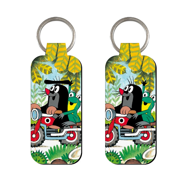 The Little Mole and the Frog Bike Ride Lipstick Holder Keychain