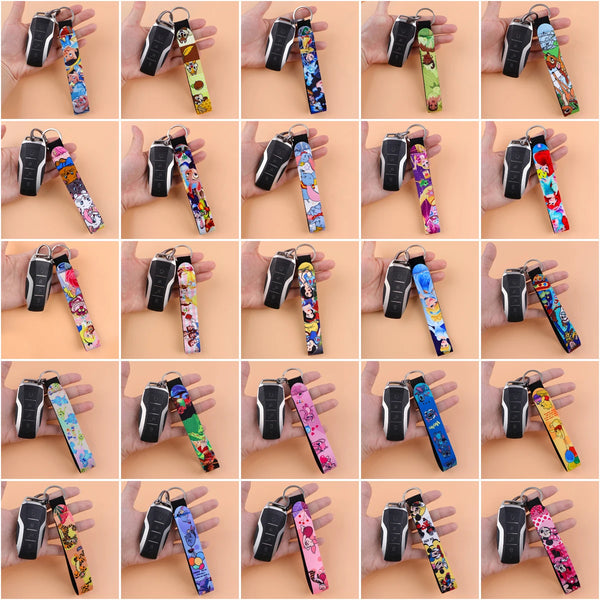 Alice in Wonderland 'Cheshire and Alice' Wrist Lanyard Keyring Clip Keychain