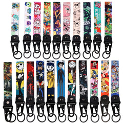 Alice in Wonderland 'The White Rabbit Clock' Wrist Lanyard Keyring Clip Keychain