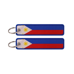 National Flag 'Philippines' Embroidered Keyring Keychain