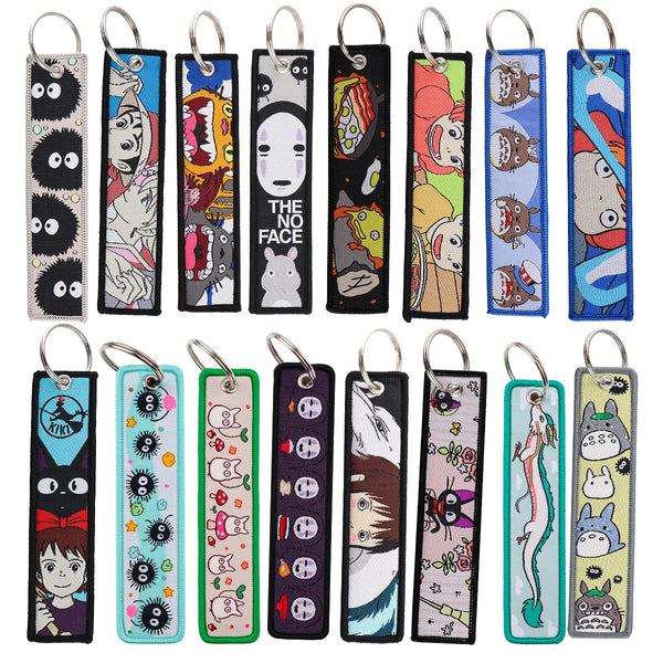 Ghibli Pals Embroidered Keyring Keychain