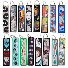 Ghibli Pals Embroidered Keyring Keychain