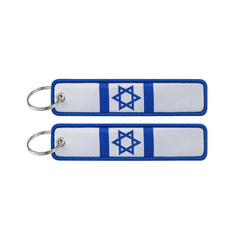 National Flag 'Israel' Embroidered Keyring Keychain