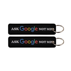 Ask Google Not Me Embroidered Keyring Keychain