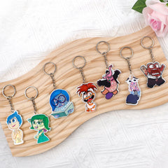 Inside Out Anxiety Glitter Star Acrylic Keyring Keychain